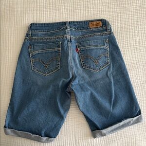 Levi’s Classic Mid-Blue Denim Bermuda Shorts